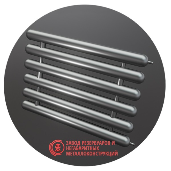 Регистры отопления шестирядные РСЭ-6x76x2.5-8000 мм