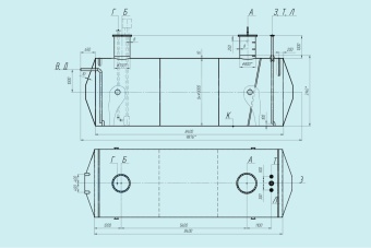 Чертеж Емкость подземная ЕП-63, ЕПП-63